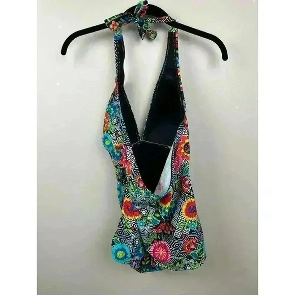Into the Bleu Geometric & Floral Tankini and Bikini Swimsuit Set - size 12 - Picture 5 of 5